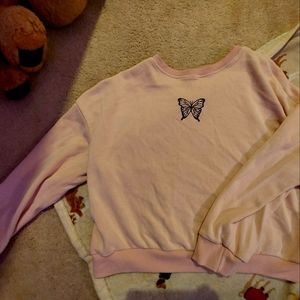 Pink butterfly sweater!